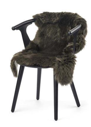 Merino Premium Lammfell | Langhaar | Neuseeland | 90x60 cm Heckengrün