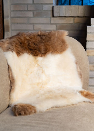 Himalaya Fell | Naturfasern | 95x60 cm Dunkel Gefleckt