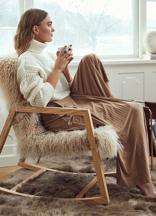 Schaukelstuhl | Tibet | Skandinavischer Design Eiche natürliches Öl