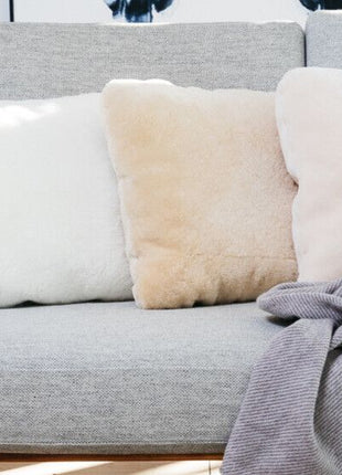 Lammfellkissen | Neuseeland | Mokassin | 40x40 cm Kastanie