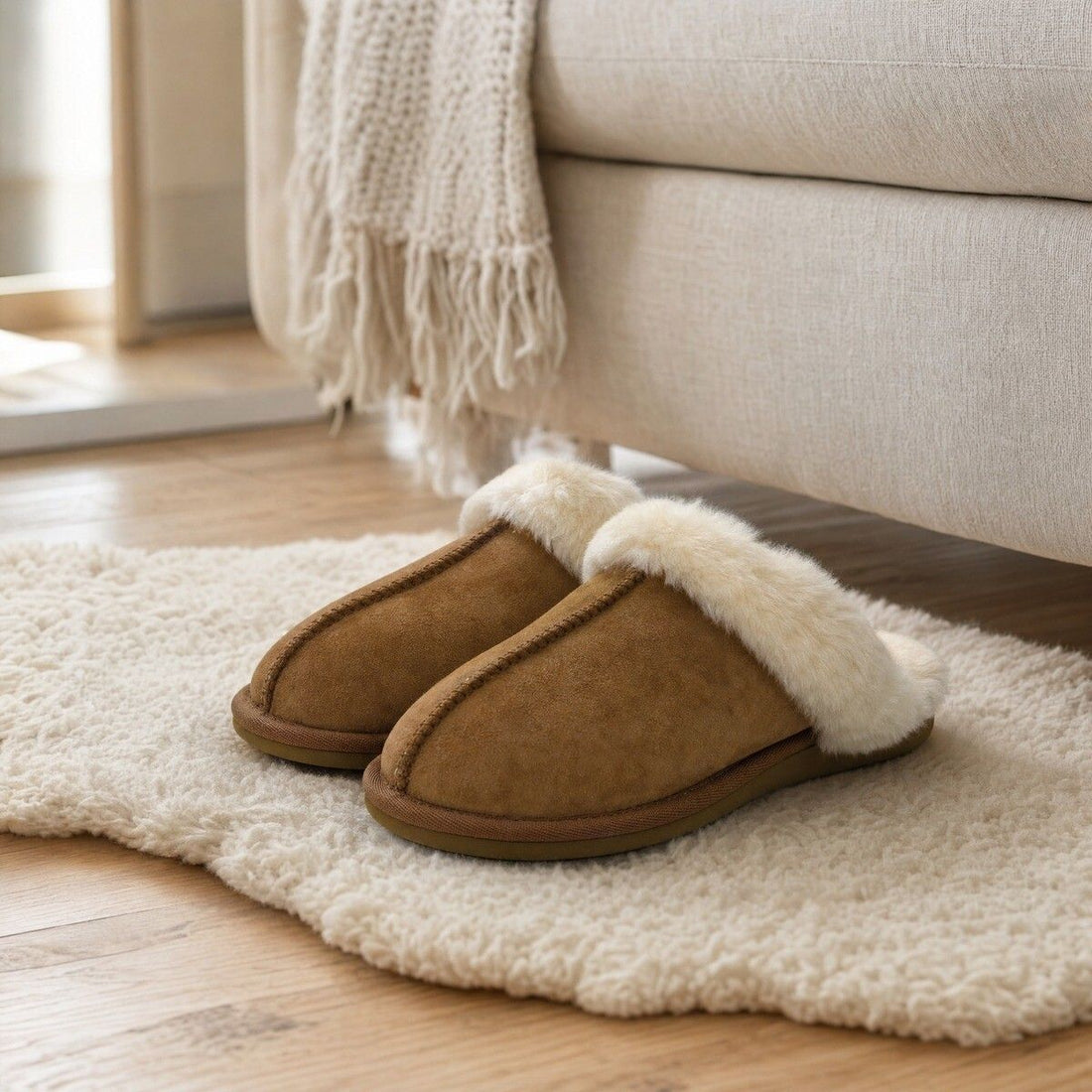 Nordic Curly Slippers | Lammfell