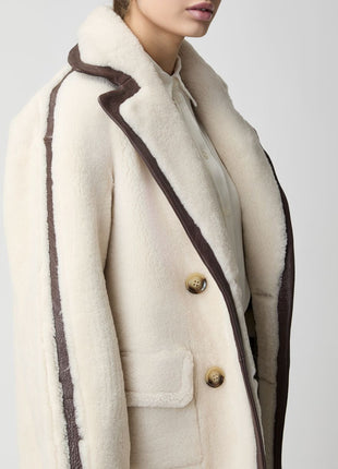 Jill Mantel | Shearling Beige