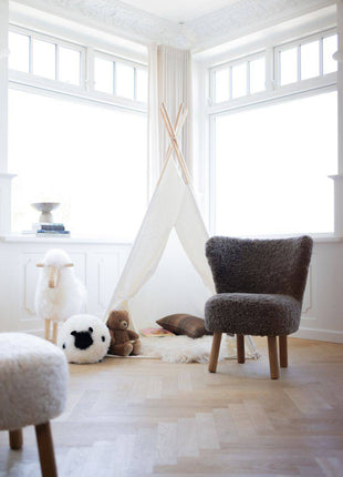 Cute Sheep | Kurzhaar | Neuseeland | Rundes Fellkissen - Lammfellhaus.de