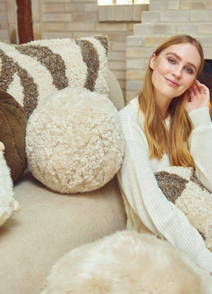 Cute Sheep | Kurzhaar | Neuseeland | Rundes Fellkissen - Lammfellhaus.de