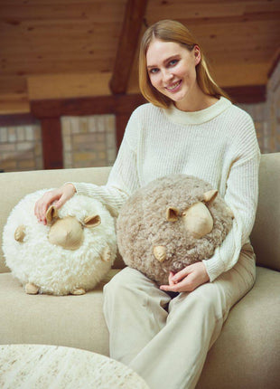 Cute Sheep | Kurzhaar | Neuseeland | Rundes Fellkissen - Lammfellhaus.de