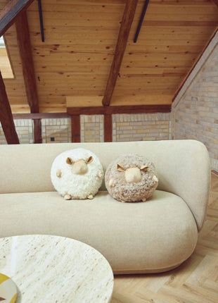 Cute Sheep | Kurzhaar | Neuseeland | Rundes Fellkissen - Lammfellhaus.de