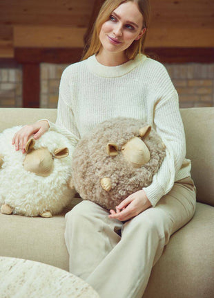 Cute Sheep | Kurzhaar | Neuseeland | Rundes Fellkissen - Lammfellhaus.de