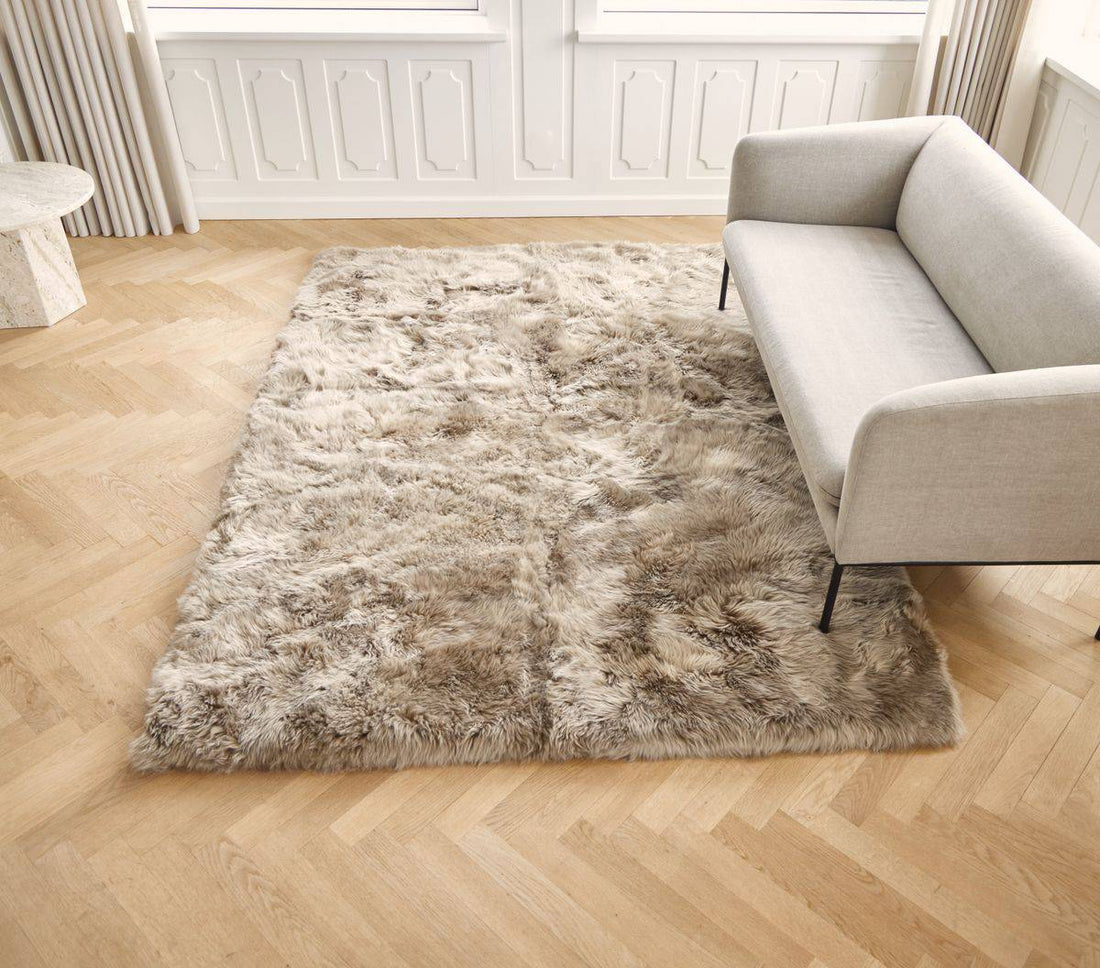 Lammfell Designerteppich Premium | Langhaar | Neuseeland | 170x240 cm - Lammfellhaus.de