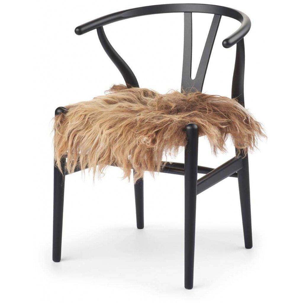 Lammfell Sitzkissen Sitzpolster 40 x 40 cm Stuhlauflage kuscheliges Merino  Fell